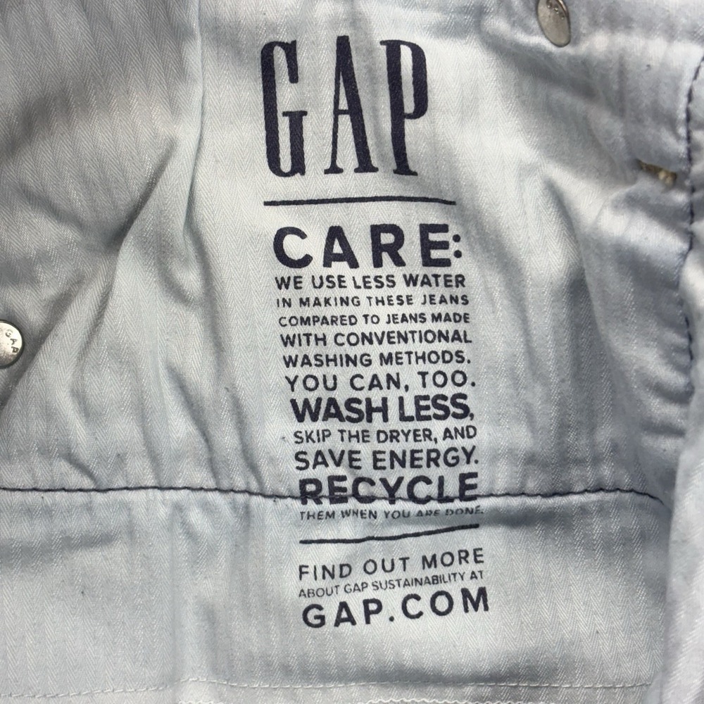 GAP Kick Fit High Rise Jeans Womens 33/16R 34x26 Blue Denim Stretch Workwear - Picture 11 of 12